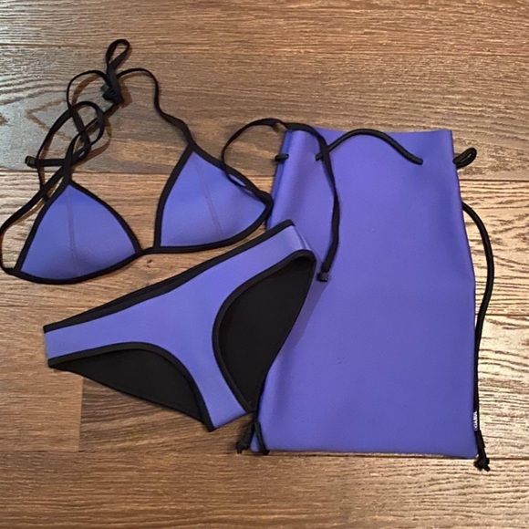 Triangl Swimsuit- Malibu Blue-Chloe Neoprini - Picture 2 of 2
